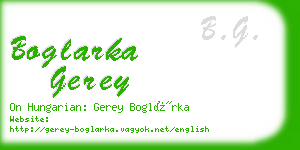 boglarka gerey business card